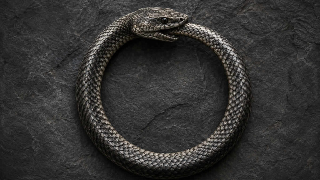 urobor | serpent ouroboros on textured stone | 2026.