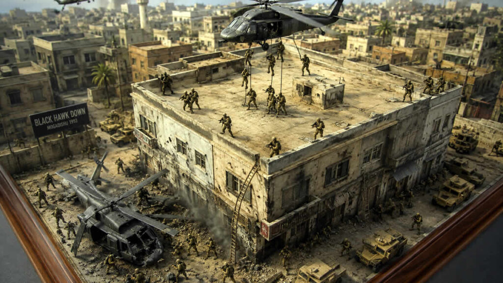 black hawk down | mogadishu - somalia | urban military operation diorama scene | 2026.