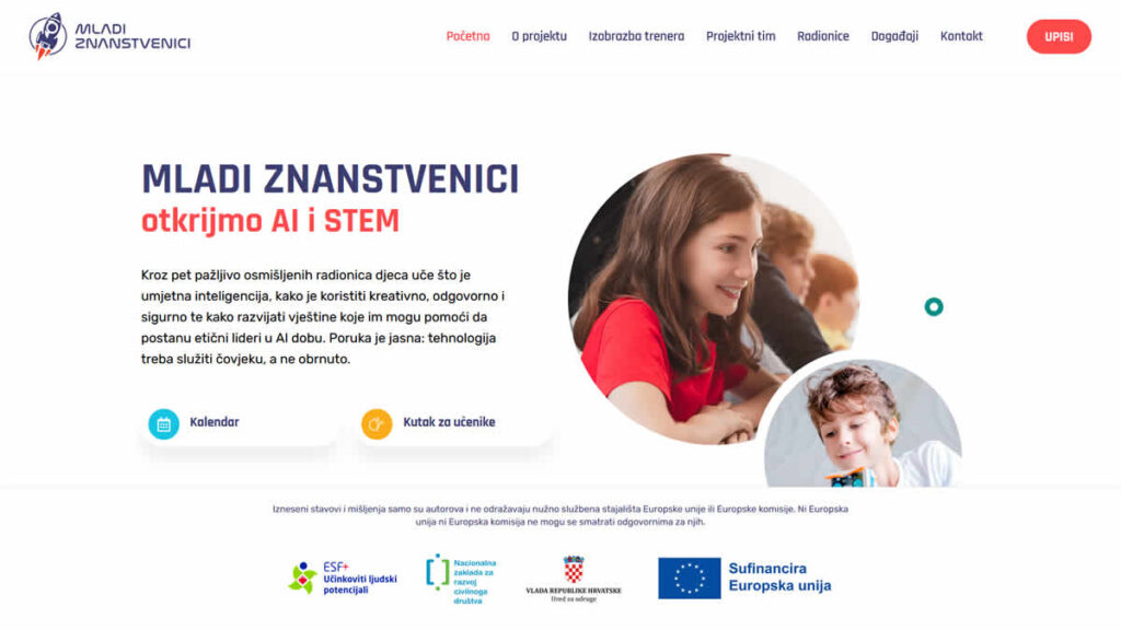 mladi znanstvenici | ai & stem radionice | 2026.