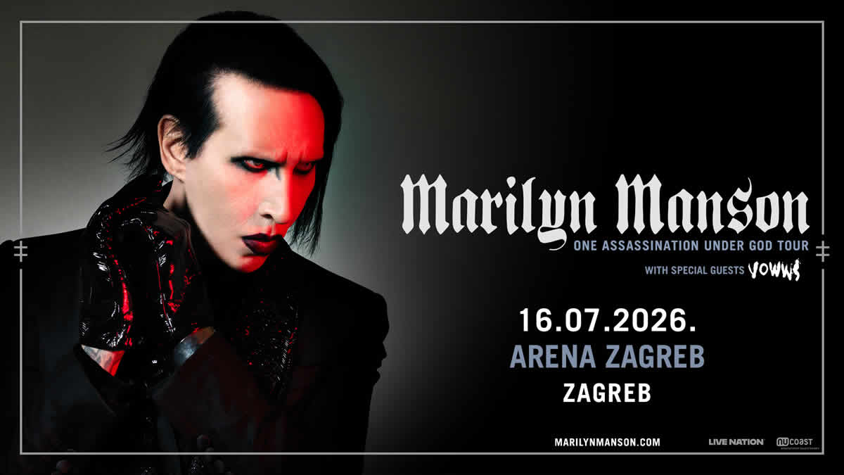 Marilyn Manson donosi turneju “One Assassination Under God” u Arenu Zagreb u četvrtak, 16. srpnja 2026. godine
