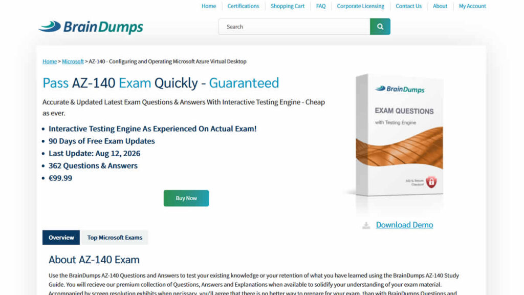 az-140 exam | braindumps | 2026.