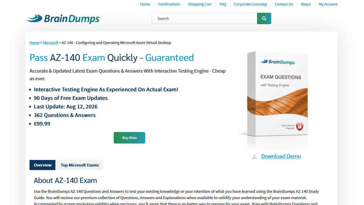 az-140 exam | braindumps | 2026.