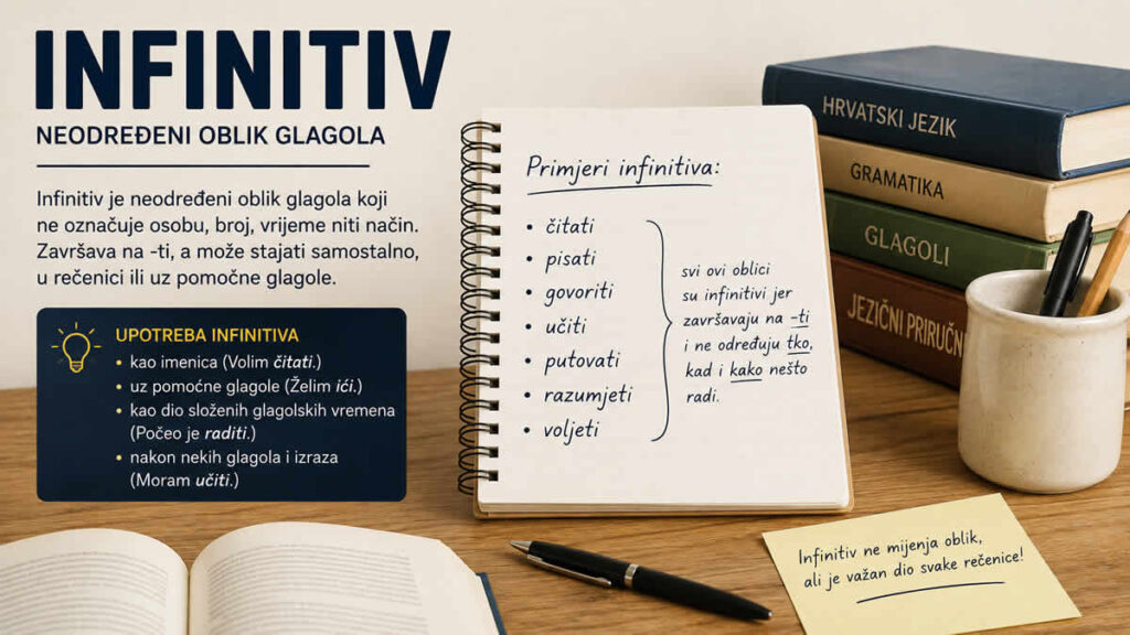 infinitiv | hrvatski jezik | 2026.