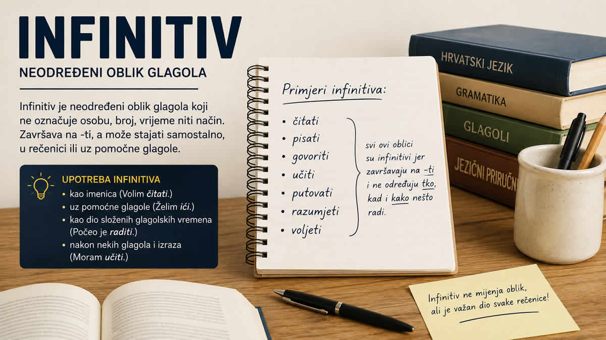 infinitiv | hrvatski jezik | 2026.