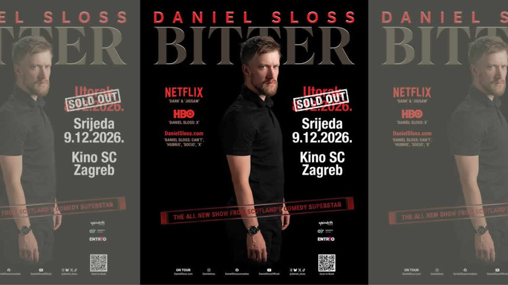 daniel sloss - bitter | kino sc zagreb | 09.12.2026.