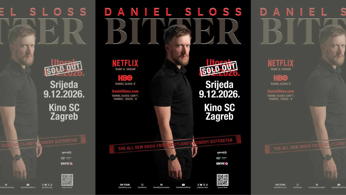 Daniel Sloss rasprodao nastup u Zagrebu | Komičar dodao novi show u Kinu SC u srijedu, 9. prosinca 2026. godine